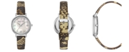 BCBGMAXAZRIA Ladies Printed Leather Strap Watch with Light MOP Dial, 33mm